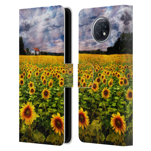 Celebrate Life Gallery Florals Dreaming Of Sunflowers Leather Book Wallet Case Cover For Xiaomi Redmi Note 9T 5G