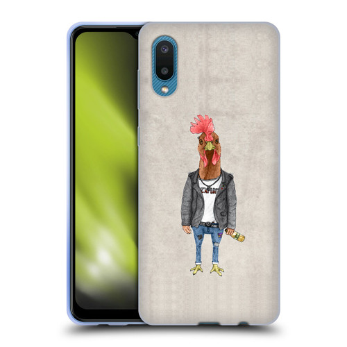 Barruf Animals Punk Rooster Soft Gel Case for Samsung Galaxy A02/M02 (2021)
