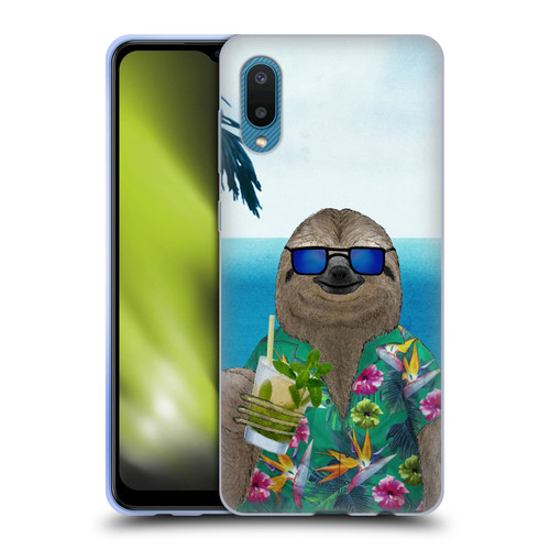 Barruf Animals Sloth In Summer Soft Gel Case for Samsung Galaxy A02/M02 (2021)