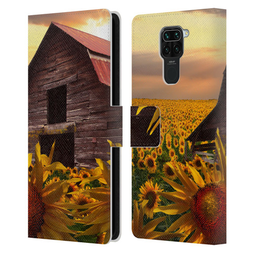 Celebrate Life Gallery Florals Sunflower Dance Leather Book Wallet Case Cover For Xiaomi Redmi Note 9 / Redmi 10X 4G