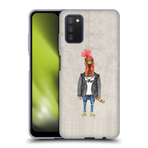 Barruf Animals Punk Rooster Soft Gel Case for Samsung Galaxy A03s (2021)