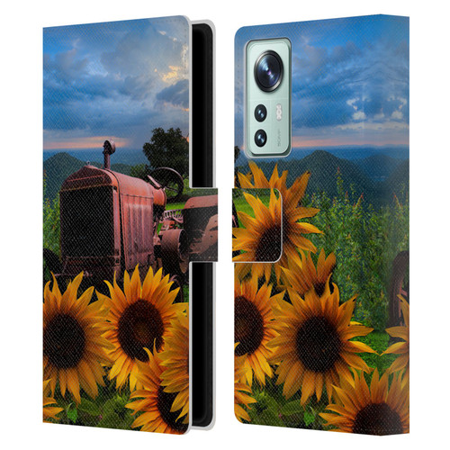 Celebrate Life Gallery Florals Tractor Heaven Leather Book Wallet Case Cover For Xiaomi 12