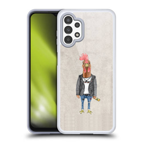 Barruf Animals Punk Rooster Soft Gel Case for Samsung Galaxy A13 (2022)