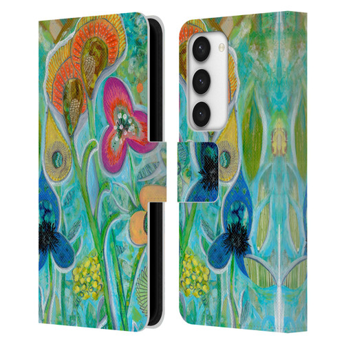 Wyanne Nature Garden Wild Leather Book Wallet Case Cover For Samsung Galaxy S23 5G