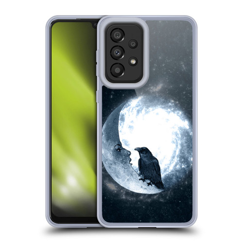 Barruf Animals Crow and Its Moon Soft Gel Case for Samsung Galaxy A33 5G (2022)
