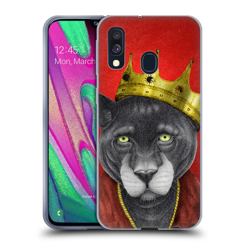 Barruf Animals The King Panther Soft Gel Case for Samsung Galaxy A40 (2019)