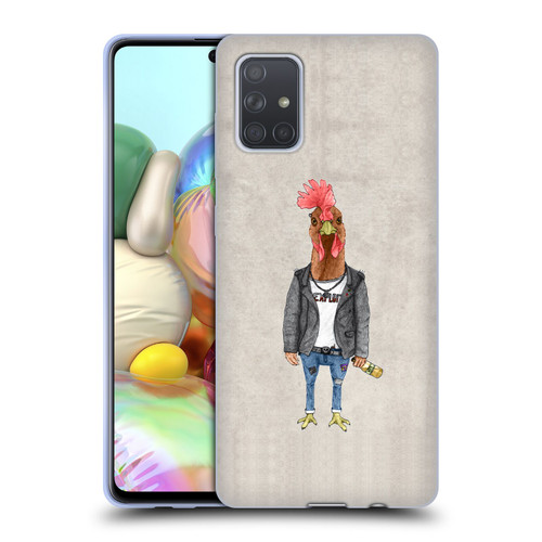 Barruf Animals Punk Rooster Soft Gel Case for Samsung Galaxy A71 (2019)