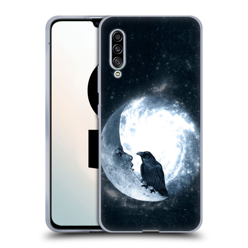 Barruf Animals Crow and Its Moon Soft Gel Case for Samsung Galaxy A90 5G (2019)