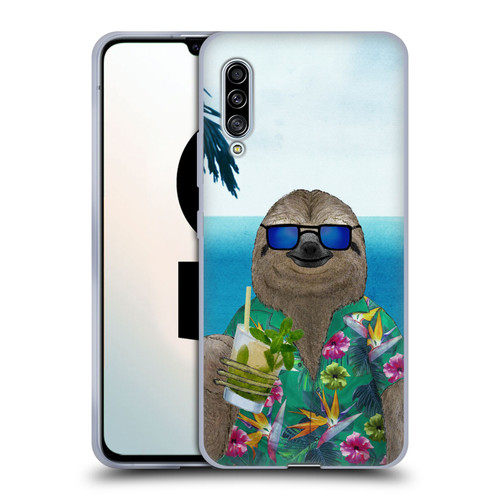 Barruf Animals Sloth In Summer Soft Gel Case for Samsung Galaxy A90 5G (2019)
