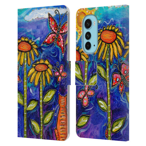 Wyanne Nature 2 Sundown Sunflowers Leather Book Wallet Case Cover For Motorola Edge (2022)