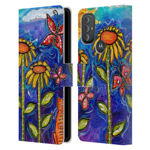 Wyanne Nature 2 Sundown Sunflowers Leather Book Wallet Case Cover For Motorola Moto G10 / Moto G20 / Moto G30