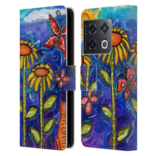 Wyanne Nature 2 Sundown Sunflowers Leather Book Wallet Case Cover For OnePlus 10 Pro