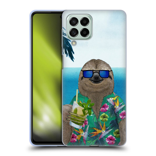 Barruf Animals Sloth In Summer Soft Gel Case for Samsung Galaxy M53 (2022)