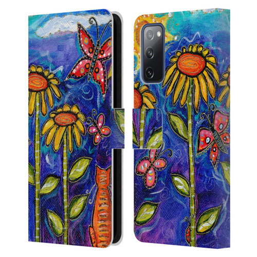 Wyanne Nature 2 Sundown Sunflowers Leather Book Wallet Case Cover For Samsung Galaxy S20 FE / 5G