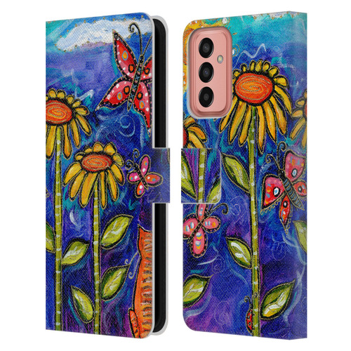 Wyanne Nature 2 Sundown Sunflowers Leather Book Wallet Case Cover For Samsung Galaxy M13 (2022)