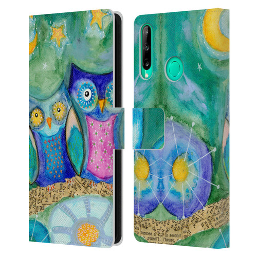 Wyanne Owl Wishing The Night Away Leather Book Wallet Case Cover For Huawei P40 lite E