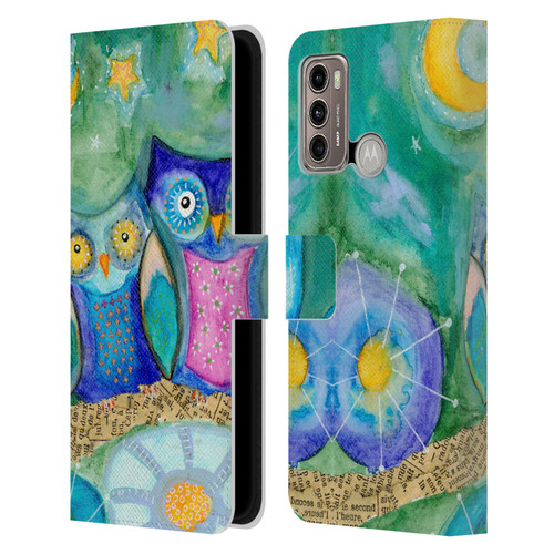 Wyanne Owl Wishing The Night Away Leather Book Wallet Case Cover For Motorola Moto G60 / Moto G40 Fusion