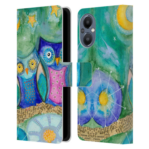 Wyanne Owl Wishing The Night Away Leather Book Wallet Case Cover For OnePlus Nord N20 5G