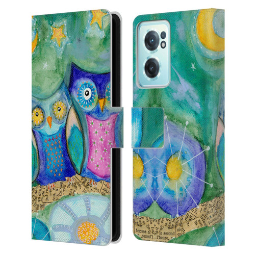 Wyanne Owl Wishing The Night Away Leather Book Wallet Case Cover For OnePlus Nord CE 2 5G