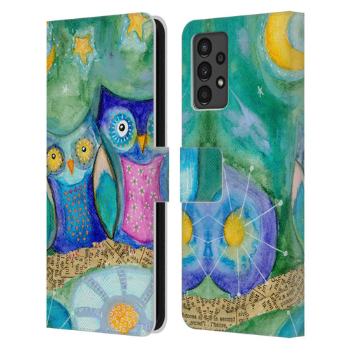 Wyanne Owl Wishing The Night Away Leather Book Wallet Case Cover For Samsung Galaxy A13 (2022)