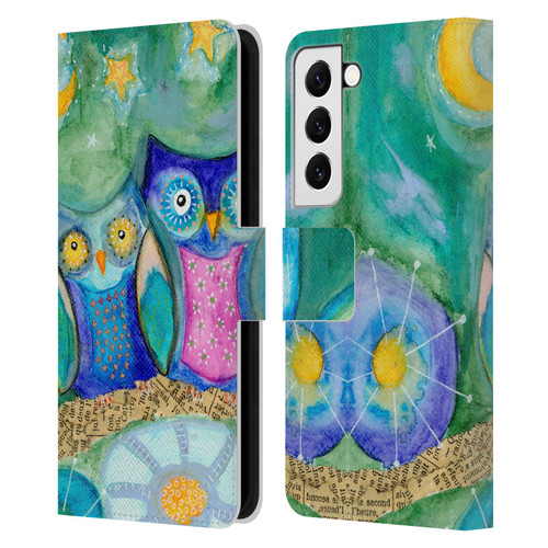 Wyanne Owl Wishing The Night Away Leather Book Wallet Case Cover For Samsung Galaxy S22 5G