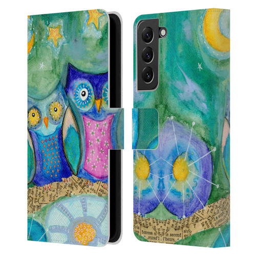 Wyanne Owl Wishing The Night Away Leather Book Wallet Case Cover For Samsung Galaxy S22+ 5G