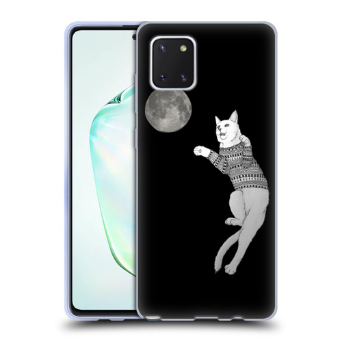 Barruf Animals Cat-ch The Moon Soft Gel Case for Samsung Galaxy Note10 Lite
