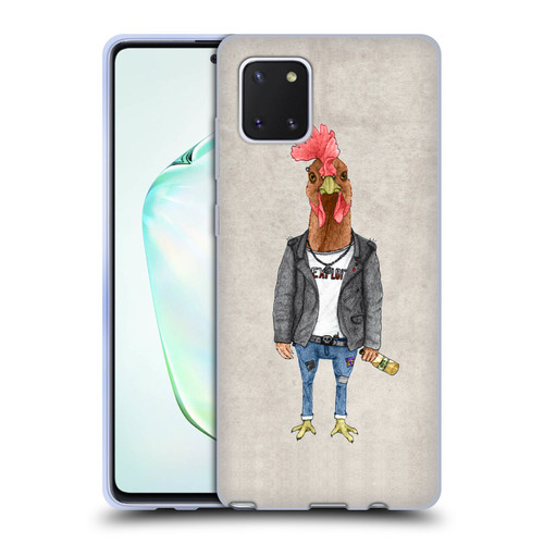 Barruf Animals Punk Rooster Soft Gel Case for Samsung Galaxy Note10 Lite