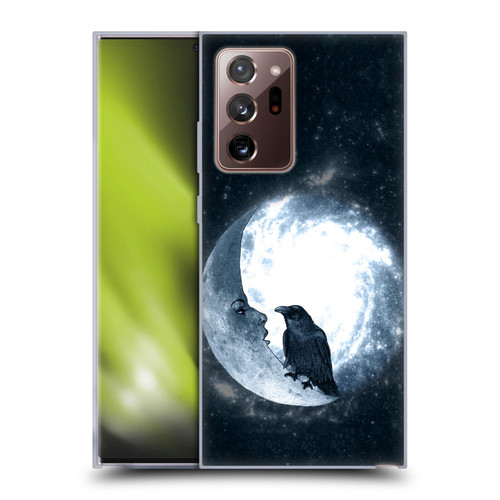 Barruf Animals Crow and Its Moon Soft Gel Case for Samsung Galaxy Note20 Ultra / 5G