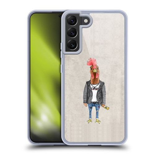 Barruf Animals Punk Rooster Soft Gel Case for Samsung Galaxy S22+ 5G