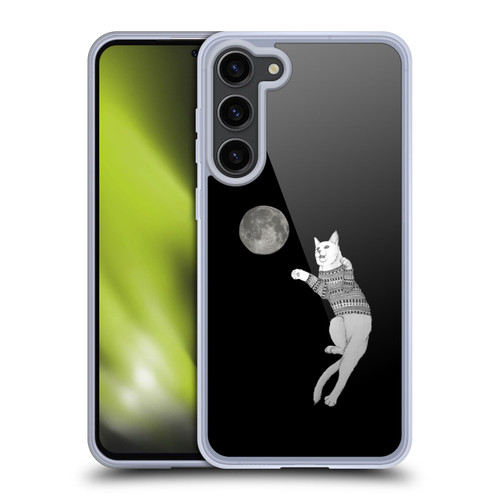 Barruf Animals Cat-ch The Moon Soft Gel Case for Samsung Galaxy S23+ 5G