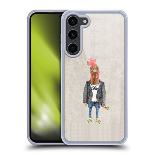 Barruf Animals Punk Rooster Soft Gel Case for Samsung Galaxy S23+ 5G