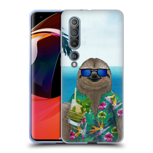 Barruf Animals Sloth In Summer Soft Gel Case for Xiaomi Mi 10 5G / Mi 10 Pro 5G