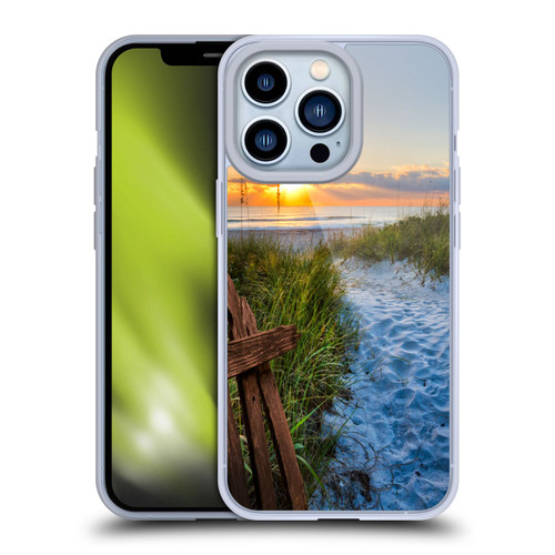 Celebrate Life Gallery Beaches Sandy Trail Soft Gel Case for Apple iPhone 13 Pro