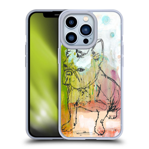 Wyanne Animals French Bulldog Sketch Soft Gel Case for Apple iPhone 13 Pro