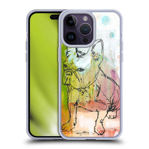 Wyanne Animals French Bulldog Sketch Soft Gel Case for Apple iPhone 14 Pro Max