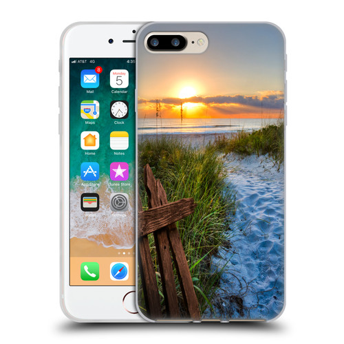 Celebrate Life Gallery Beaches Sandy Trail Soft Gel Case for Apple iPhone 7 Plus / iPhone 8 Plus