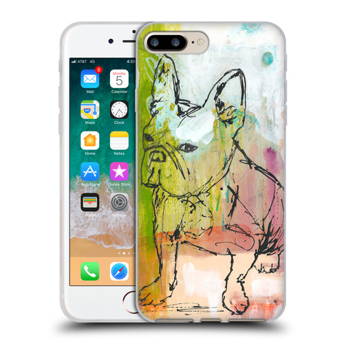 Wyanne Animals French Bulldog Sketch Soft Gel Case for Apple iPhone 7 Plus / iPhone 8 Plus