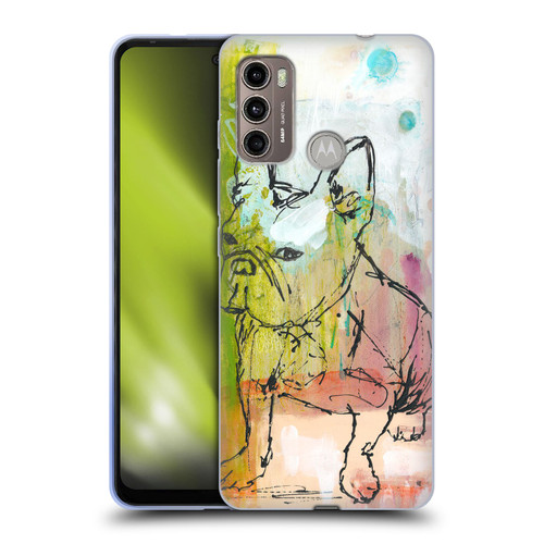 Wyanne Animals French Bulldog Sketch Soft Gel Case for Motorola Moto G60 / Moto G40 Fusion