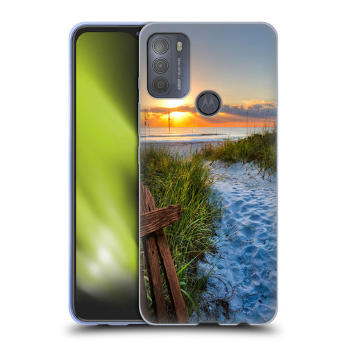 Celebrate Life Gallery Beaches Sandy Trail Soft Gel Case for Motorola Moto G50