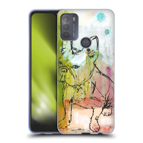 Wyanne Animals French Bulldog Sketch Soft Gel Case for Motorola Moto G50