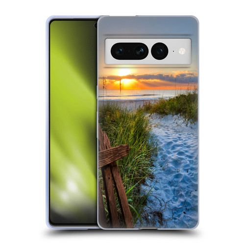 Celebrate Life Gallery Beaches Sandy Trail Soft Gel Case for Google Pixel 7 Pro