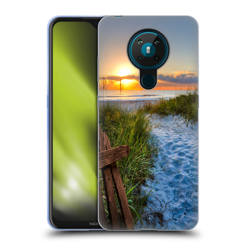Celebrate Life Gallery Beaches Sandy Trail Soft Gel Case for Nokia 5.3