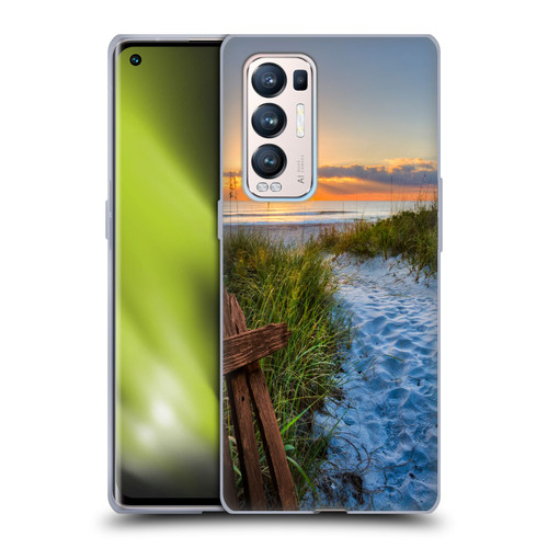 Celebrate Life Gallery Beaches Sandy Trail Soft Gel Case for OPPO Find X3 Neo / Reno5 Pro+ 5G