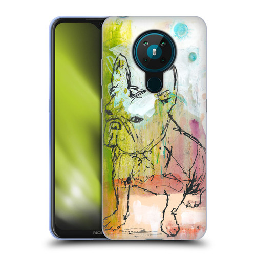 Wyanne Animals French Bulldog Sketch Soft Gel Case for Nokia 5.3