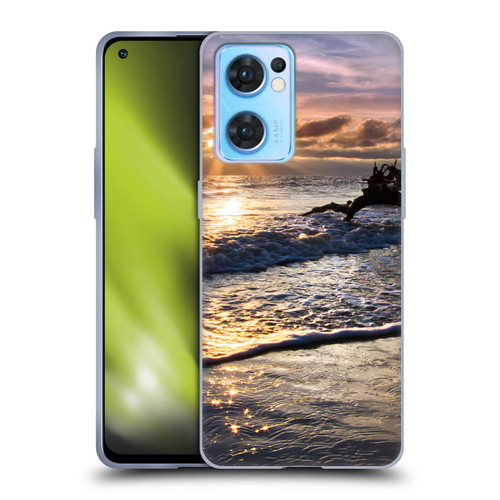 Celebrate Life Gallery Beaches Sparkly Water At Driftwood Soft Gel Case for OPPO Reno7 5G / Find X5 Lite