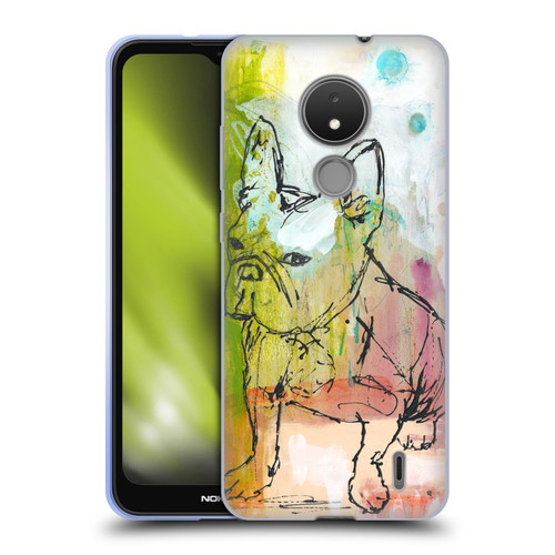 Wyanne Animals French Bulldog Sketch Soft Gel Case for Nokia C21