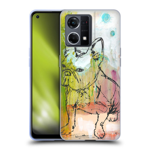 Wyanne Animals French Bulldog Sketch Soft Gel Case for OPPO Reno8 4G