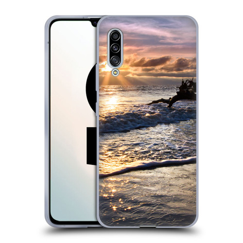 Celebrate Life Gallery Beaches Sparkly Water At Driftwood Soft Gel Case for Samsung Galaxy A90 5G (2019)