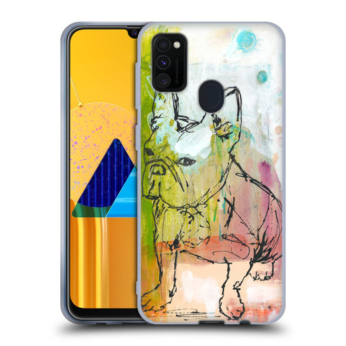 Wyanne Animals French Bulldog Sketch Soft Gel Case for Samsung Galaxy M30s (2019)/M21 (2020)